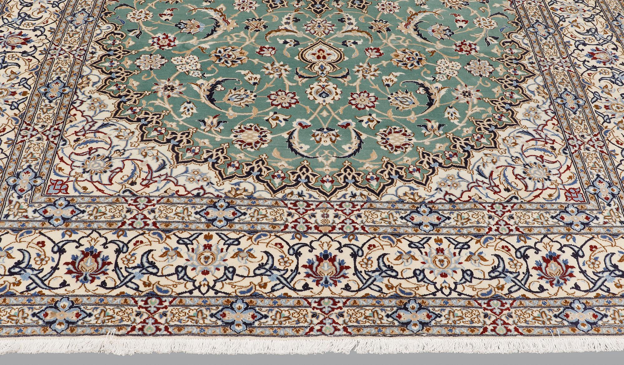 A carpet, Nain, Part Silk, sk 9LAA, 353 x 250 cm.