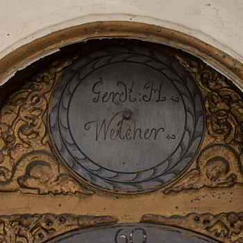 GOLVUR, urtavla märkt Gerhard Welcher (Eskilstuna), 1700-talets slut.