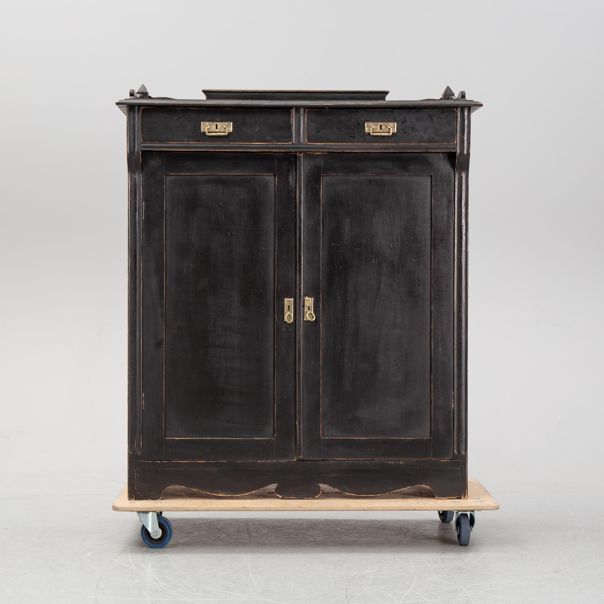 A painted cupboard, early 20th Century.