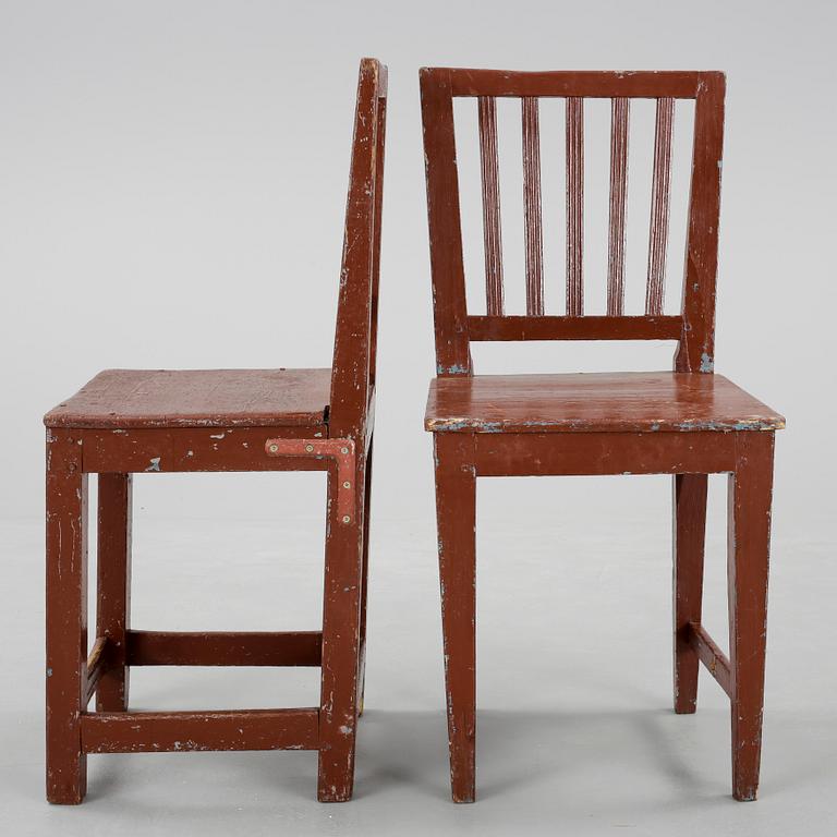 STOLAR, 6 stycken snarlika, 1800-tal.