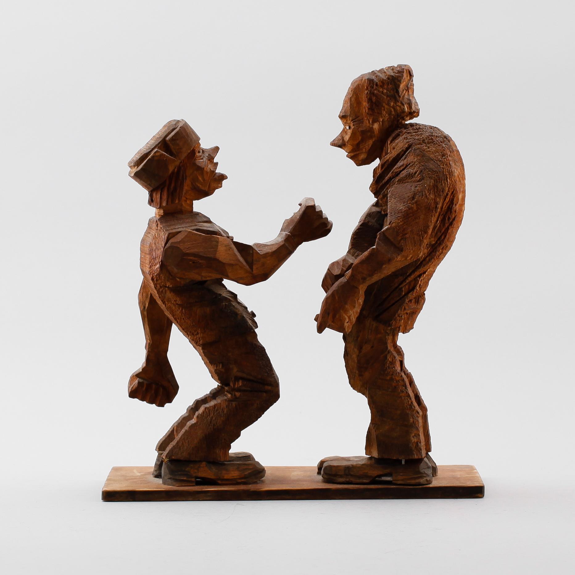 CARL JOHAN TRYGG, skulptur, trä, signerad, daterad 1916.