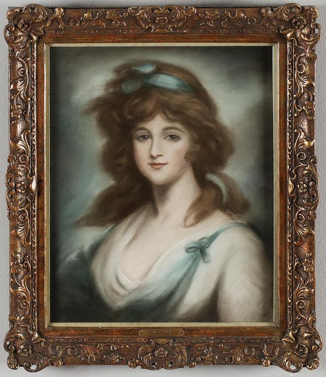 JEAN BAPTISTE GREUZE, kopia efter, pastell, 1800-/1900-tal.