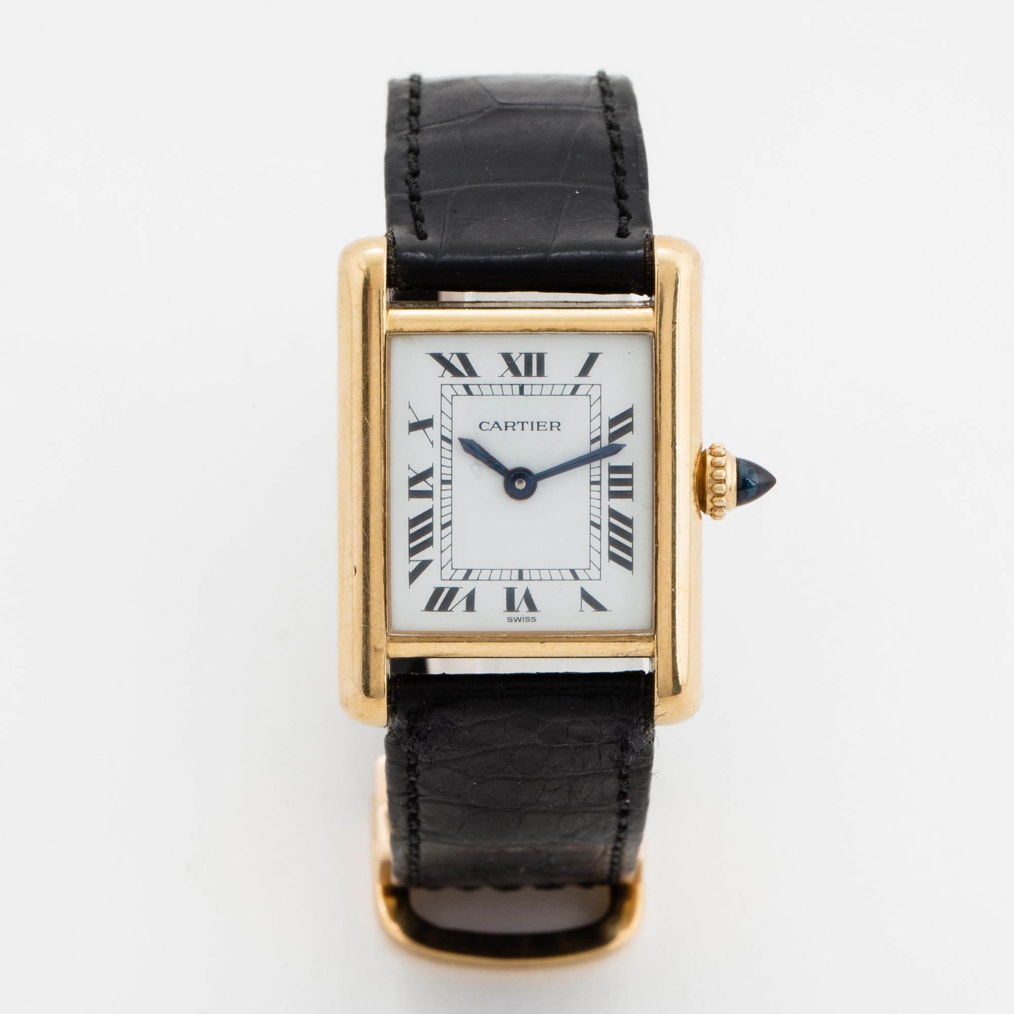 Cartier, Tank, wristwatch, 20,5, x 20 (28) mm.