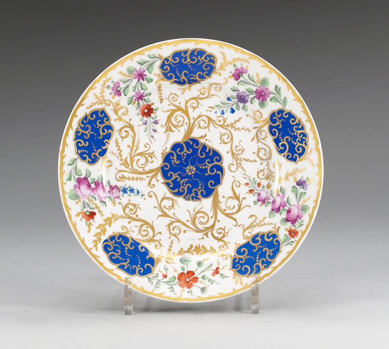 TALLRIK, porslin. Kejserliga Porslinsmanufakturen, S:t Petersburg, Nicolaus I.