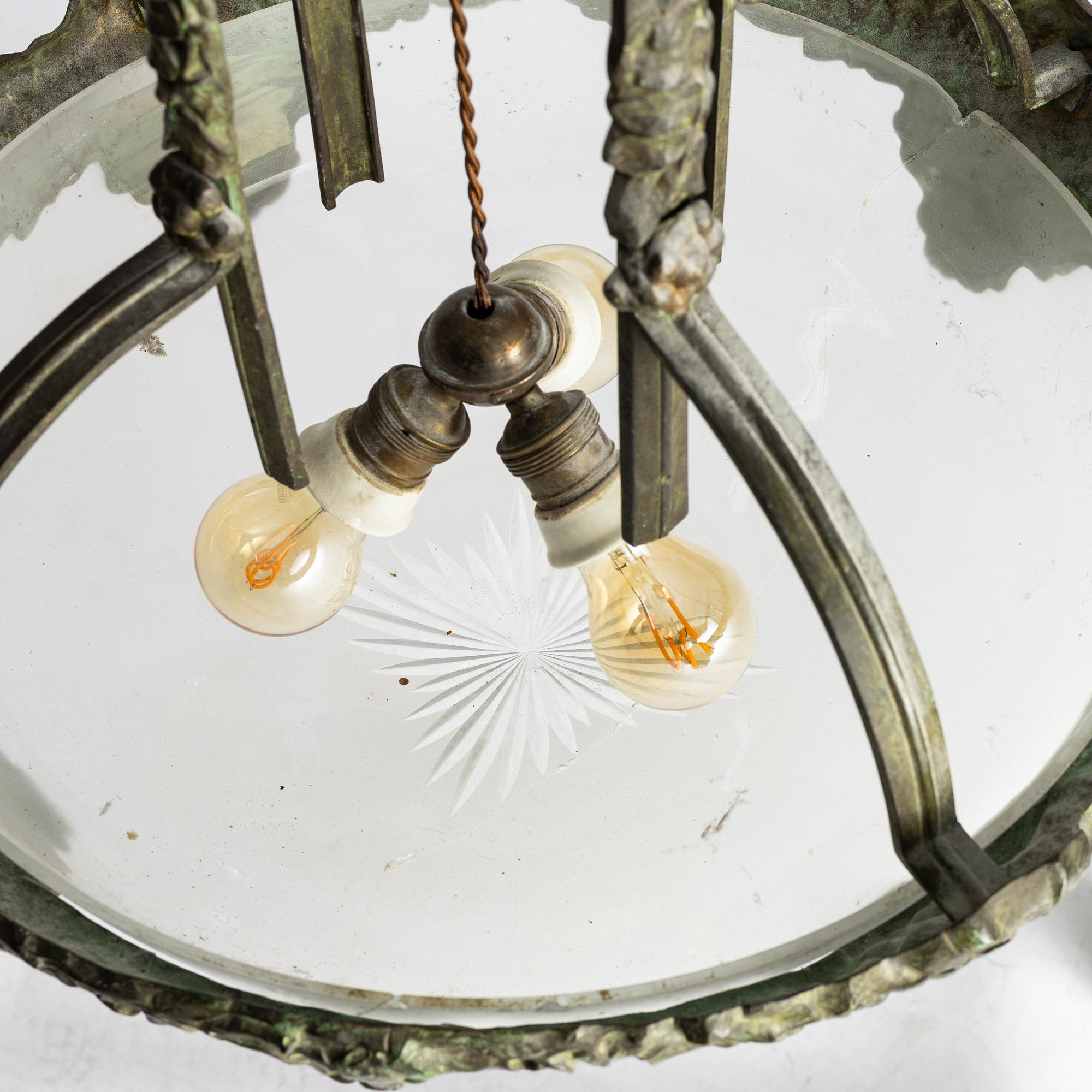 Ceiling lamp, Art Nouveau, early 20th century.