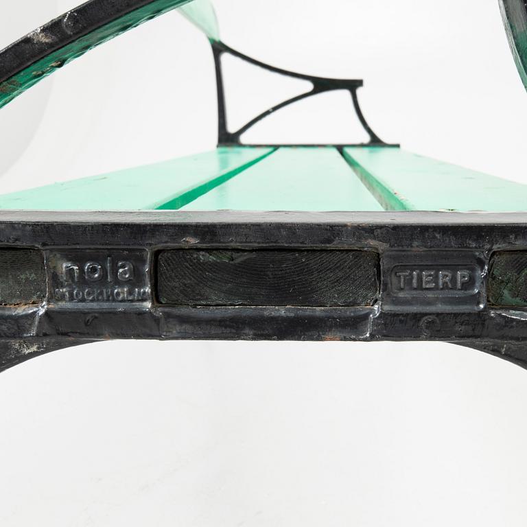 Garden bench, "Tessin", Tierp, Nola Stockholm, 20th century.