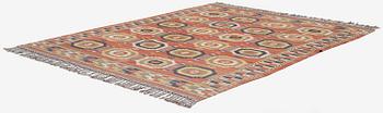 Märta Måås-Fjetterström, a 'Röda åttan' carpet, flat weave, c. 267 x 202 cm, signed MMF.