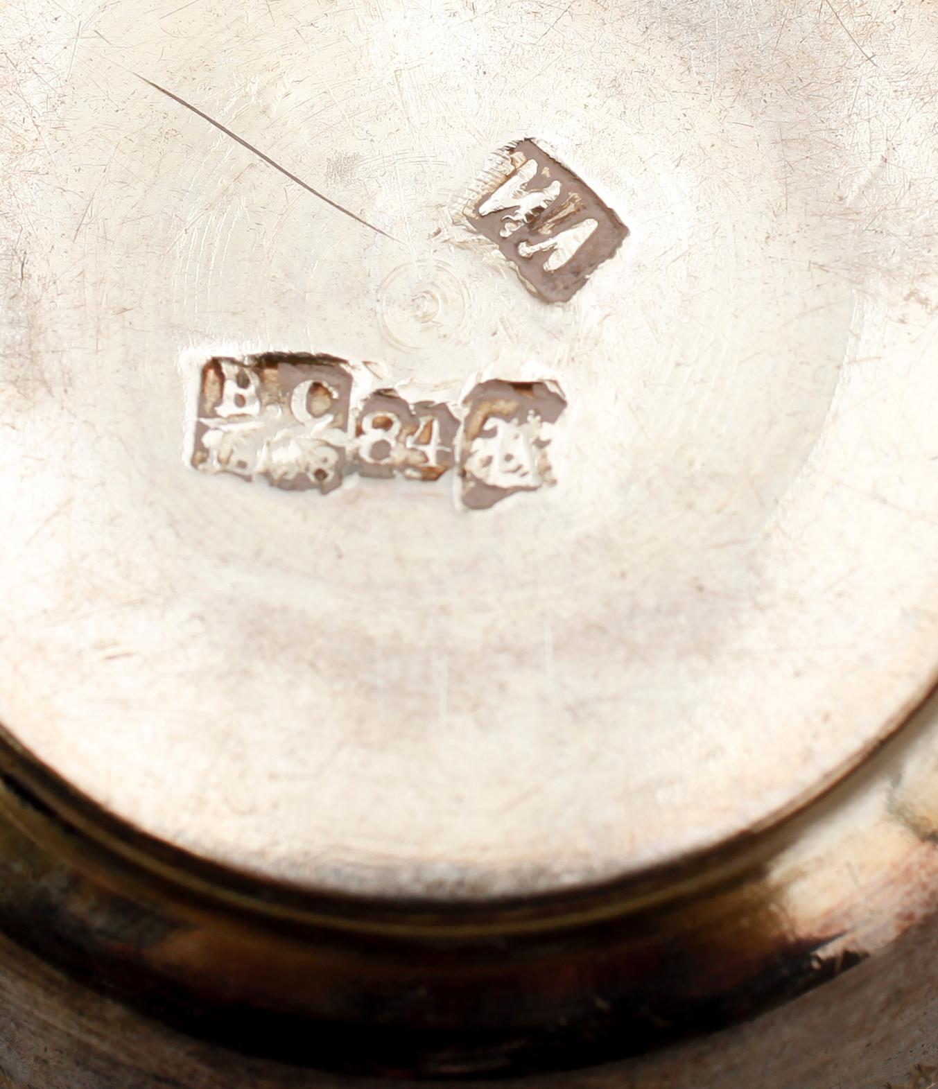 SUPKOPPAR, 7 st, silver, Ryssland och Sverige, 1800-/1900-tal. Tot vikt 134 g.