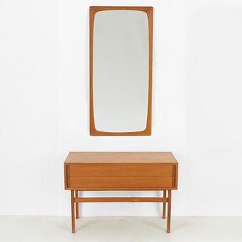 A dresser with mirror, Denmark. 1960s.