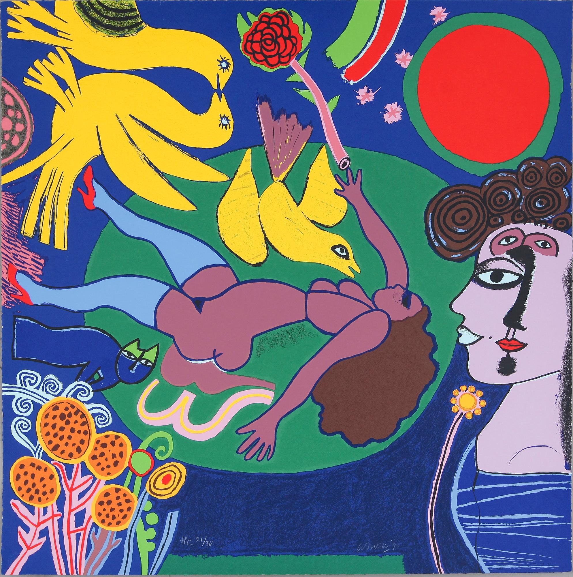 BEVERLOO CORNEILLE, färglitografi, signerad, daterad -90 och numrerad 21/30 HC.