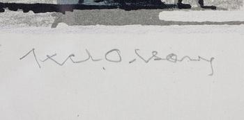 AXEL OLSSON, färglitografi, provtryck, sign.