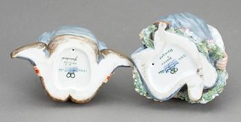 FIGURINER, 2 st, porslin, Royal Copenhagen, Danmark, 1900-tal.