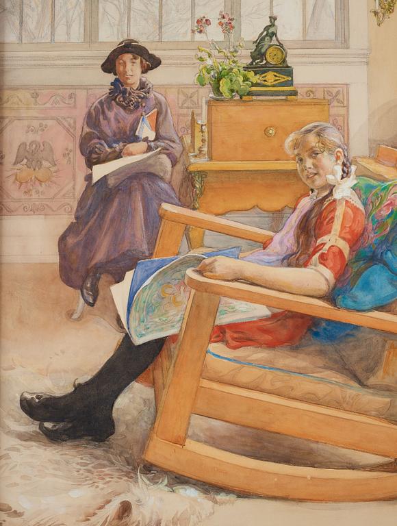 Carl Larsson, 'The rocking chair'.