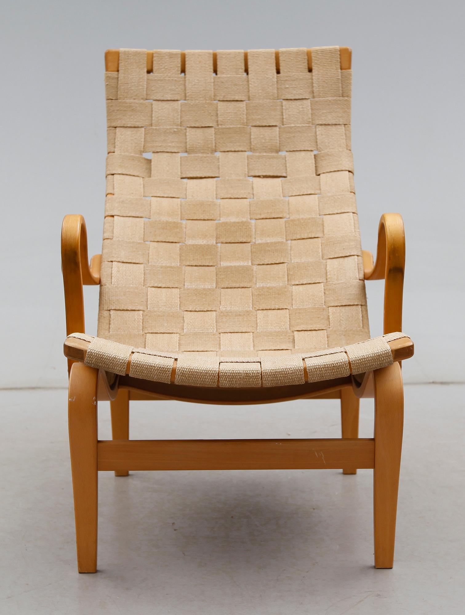 FÅTÖLJ, "Pernilla", Bruno Mathsson, Dux, 1900-talets andra hälft.