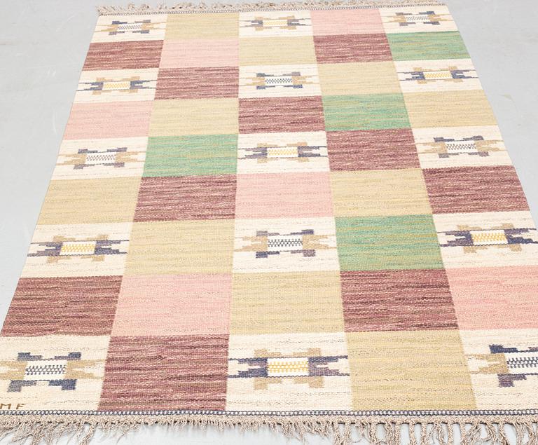 Märta Måås-Fjetterström, matto, "Rutmattan", flat weave, ca 252,5-256,5 x 146,5-149 cm, signed MMF.