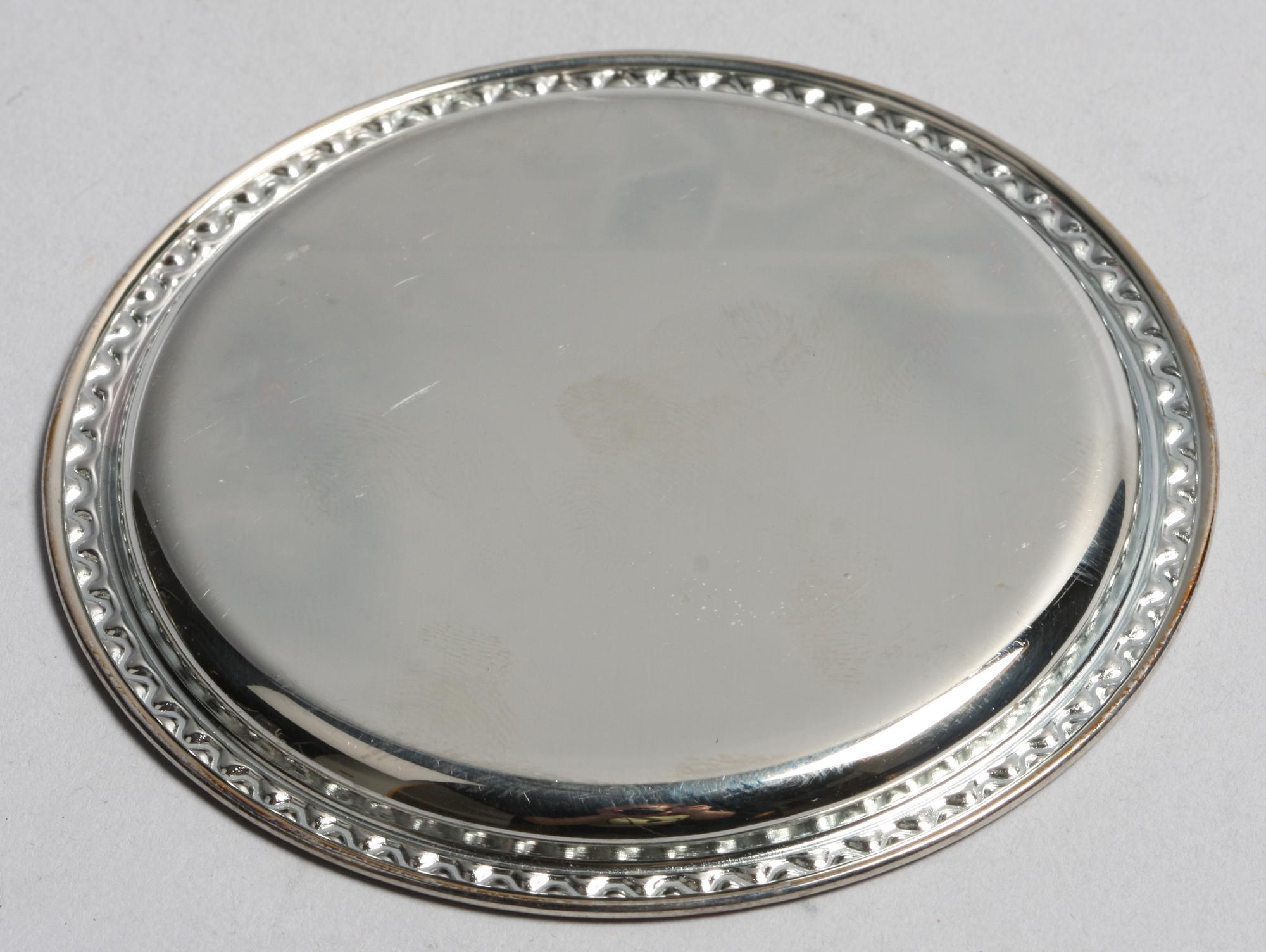 GLASUNDERLÄGG, 13 st, silver, GAB, 1969.