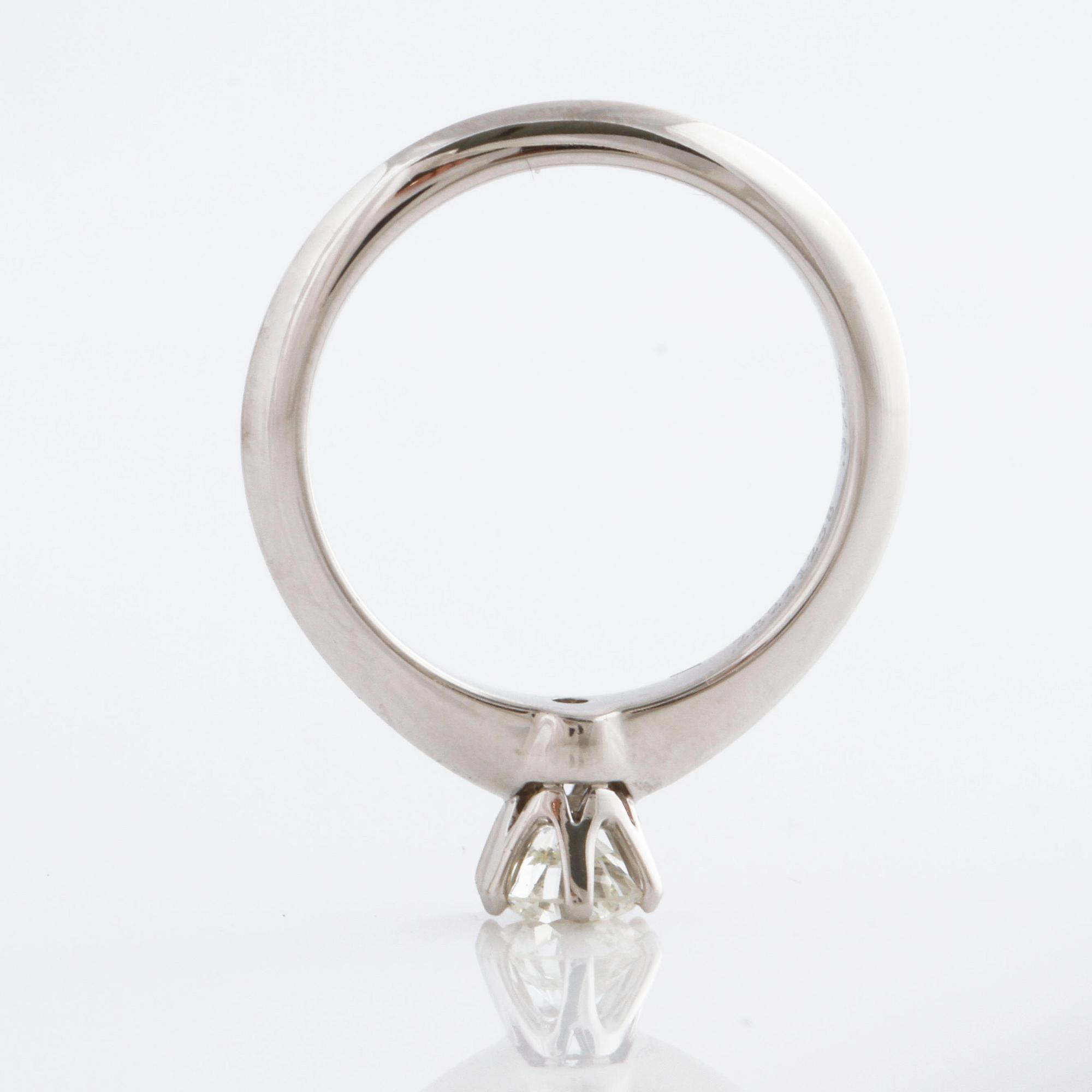 A 0.37 cts brilliant cut diamond Tiffany & Co ring.