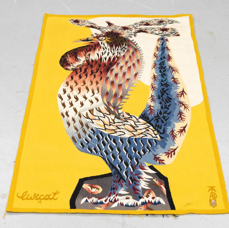 Jean Lurcat, A tapestry, "En Mansour", tapestry weave, ca 128 x 81 cm, signed Lurçat.