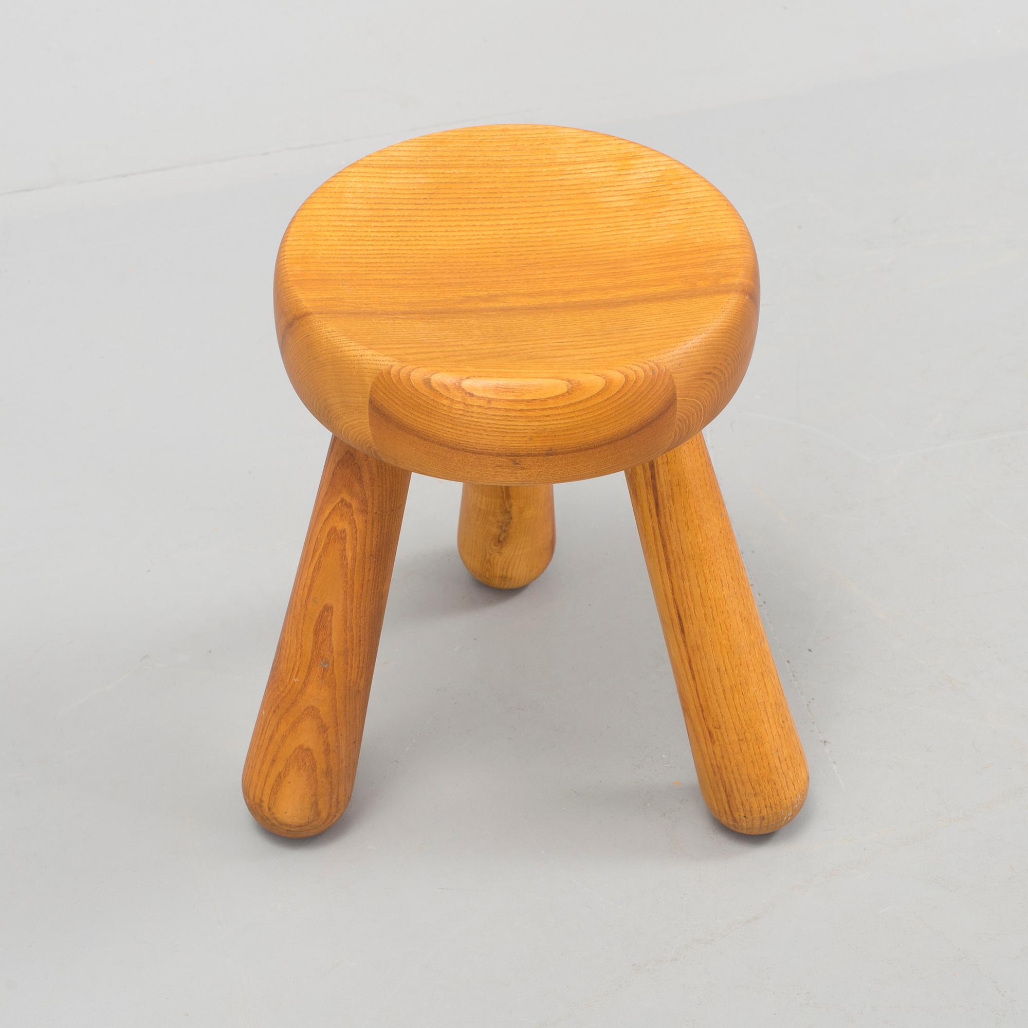 INGVAR HILDINGSSON, an oak stool from I.H. slöjd, second half of the 20th Century.