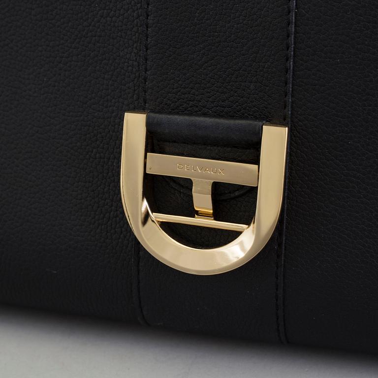A Delvaux "Brillant" ladies handbag in black colored leather.