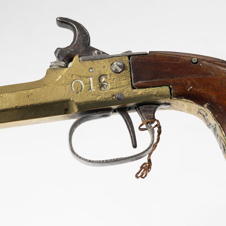 Slaglåspistoler 3 st, 1800-tal.
