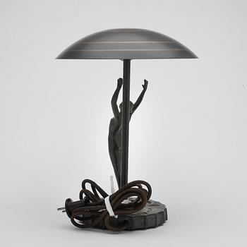 BORDSLAMPA, art déco, brons, 1900-talets första hälft.