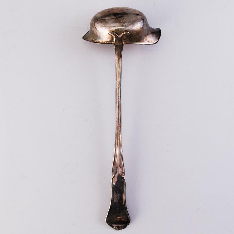 Chippendale silver cutlery, 34 pcs, Finnish hallmarks from the latter half of the 20th Century.