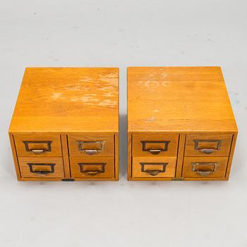 Arkivlådor för kartotek, ett par, Billnäs, 1920-/30-tal.