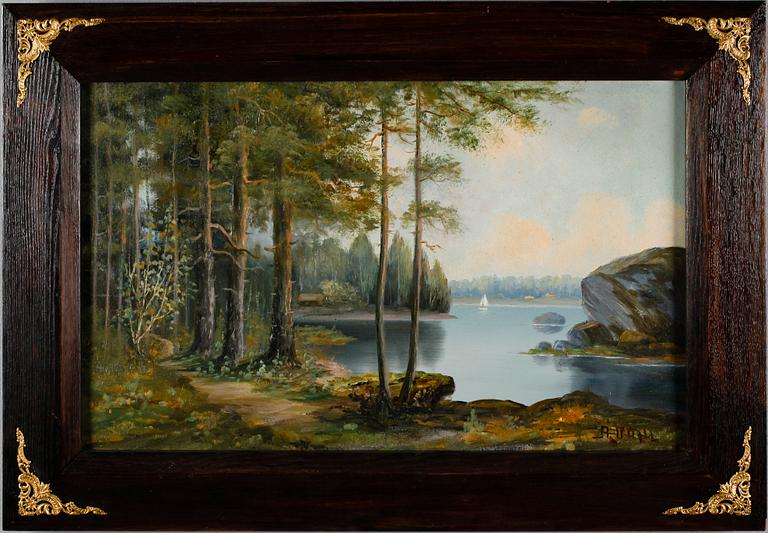 ANSHELM DAHL, olja på duk, signerad.