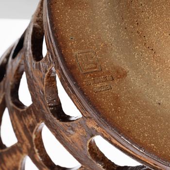 Lisa Larson, a stoneware candlestick, Gustavsberg, second half of the 20th century.