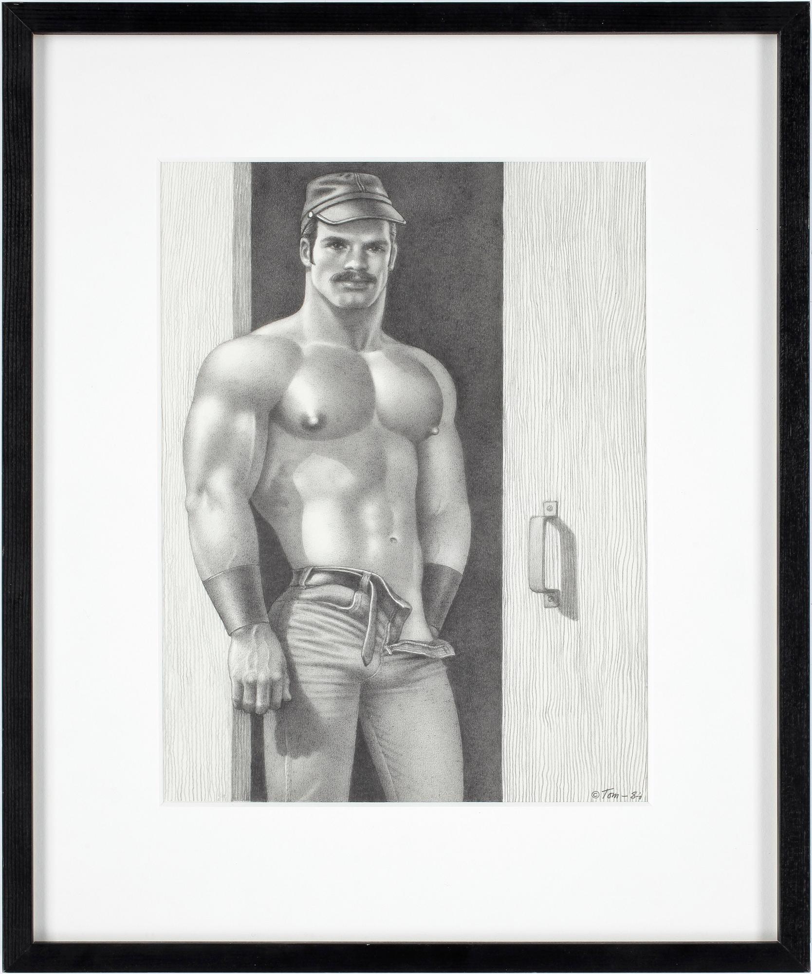 TOM OF FINLAND, blyerts på papper, signerad och daterad -84.