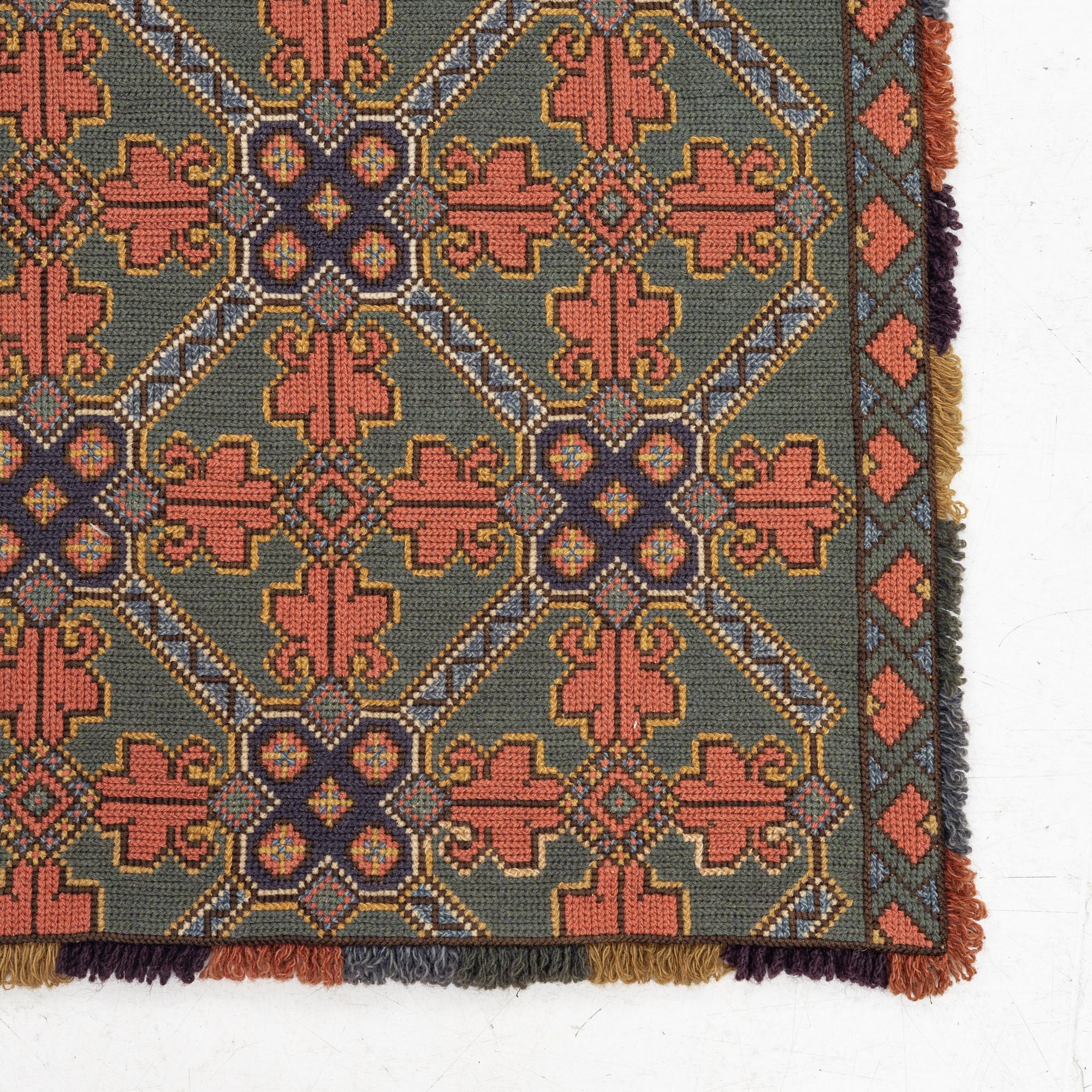 A twizt stich bench cushion from Scania, 184 x 54 cm, Scania,  circa 1900.