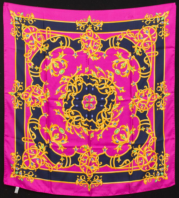 CHRISTIAN DIOR, 2 scarfs.