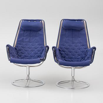 Bruno Mathsson, Armchairs, a pair, Jetson, Dux, second half of the 20th century.
