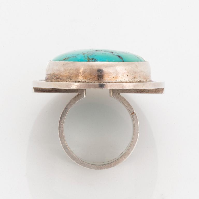Cecilia Johansson ring silver med turkos sten.