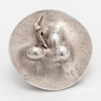 Björn Weckström, A stelring silver ring "Near the eruption". Lapponia 1969.