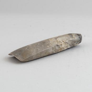 A neolithic flint axe.