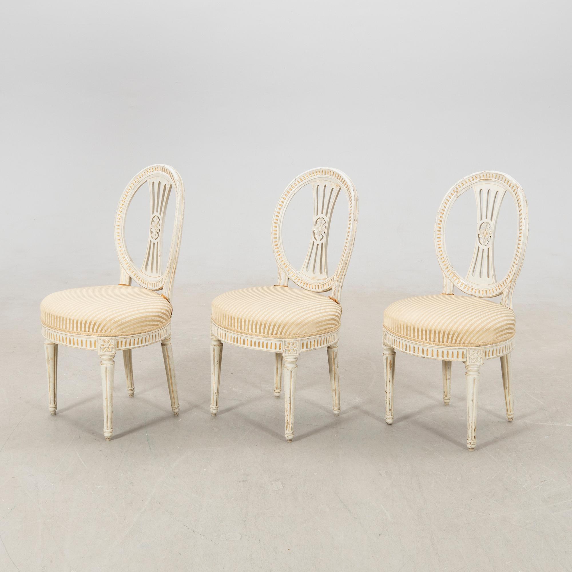 Chairs 6 pcs Sengustavian Lindomar work, first half of the 19th century.