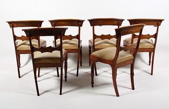 STOLAR, 6 st, senempire. 1800-talets mitt.