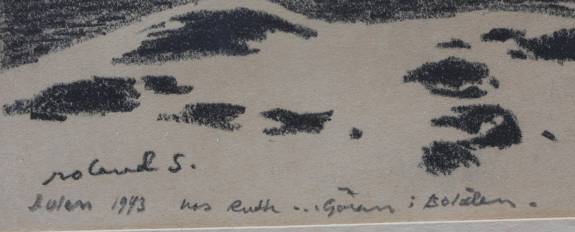 SVENSSON, ROLAND, litografi, Sign o dat 1943.