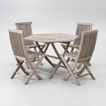 Garden furniture, 5 pieces, Viken and Kargaarden respectively, latter half of the 20th century.