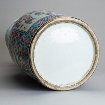 A 20th century chinese polychrome glaze porcelain floor vase.