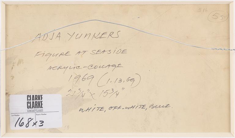 ADJA YUNKERS, acrylic/collage, signed and dated 1969 on verso.