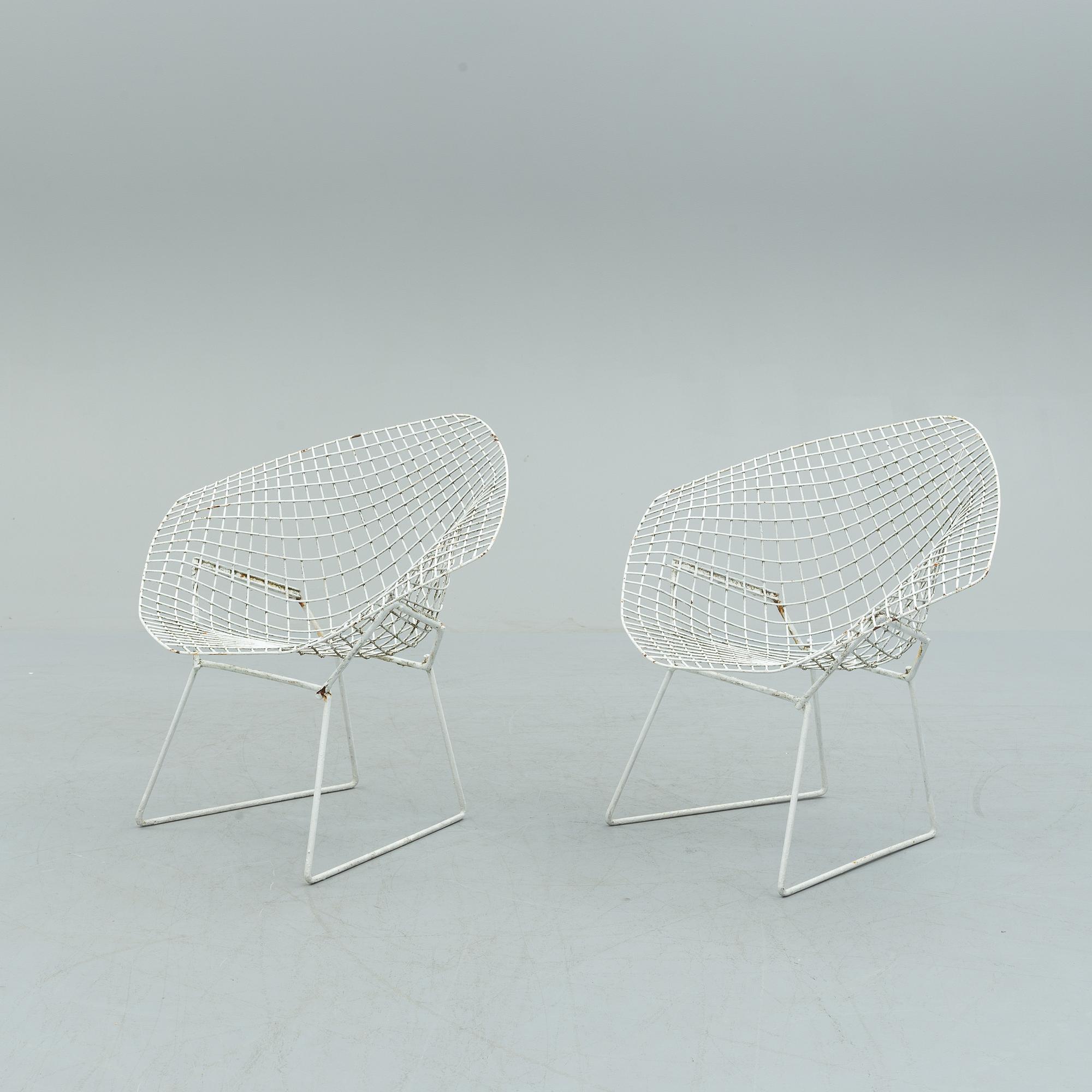 HARRY BERTOIA, STOLAR, ett par, "Diamond Chair", 1950-/1960-tal.