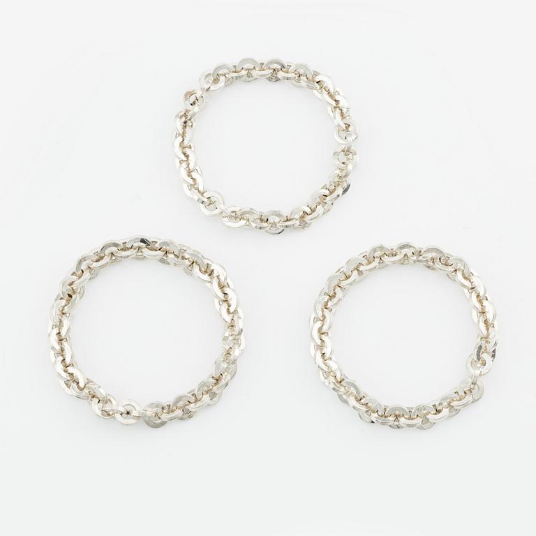 Rey Urban, a necklace/bracelet, sterling silver, Stockholm 1977.
