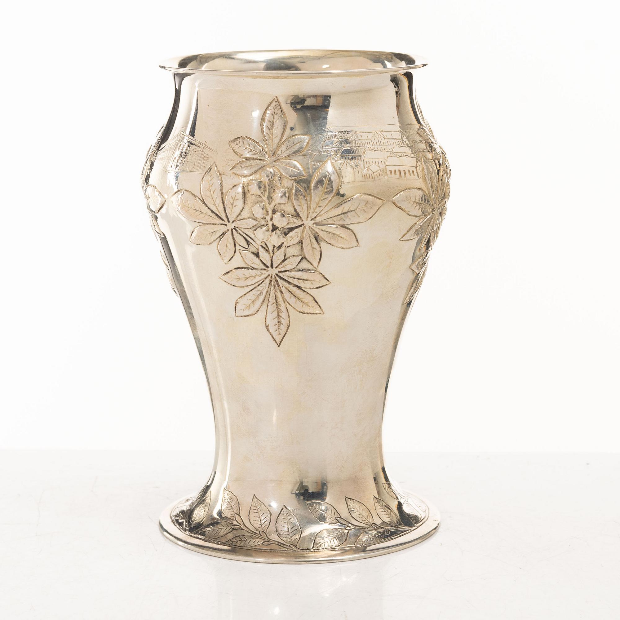 Guldsmedsaktiebolaget (GAB), vas, silver, jugend, Stockholm 1899.