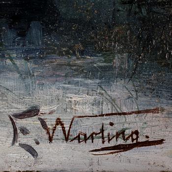 ELISABETH WARLING, olja på duk. Sign.