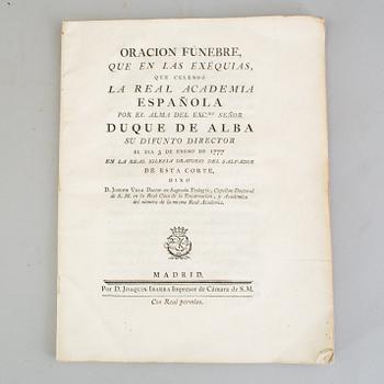 BÖCKER/HÄFTEN, 5 st, bl a om religion, Spanien, 1700-1800-tal.