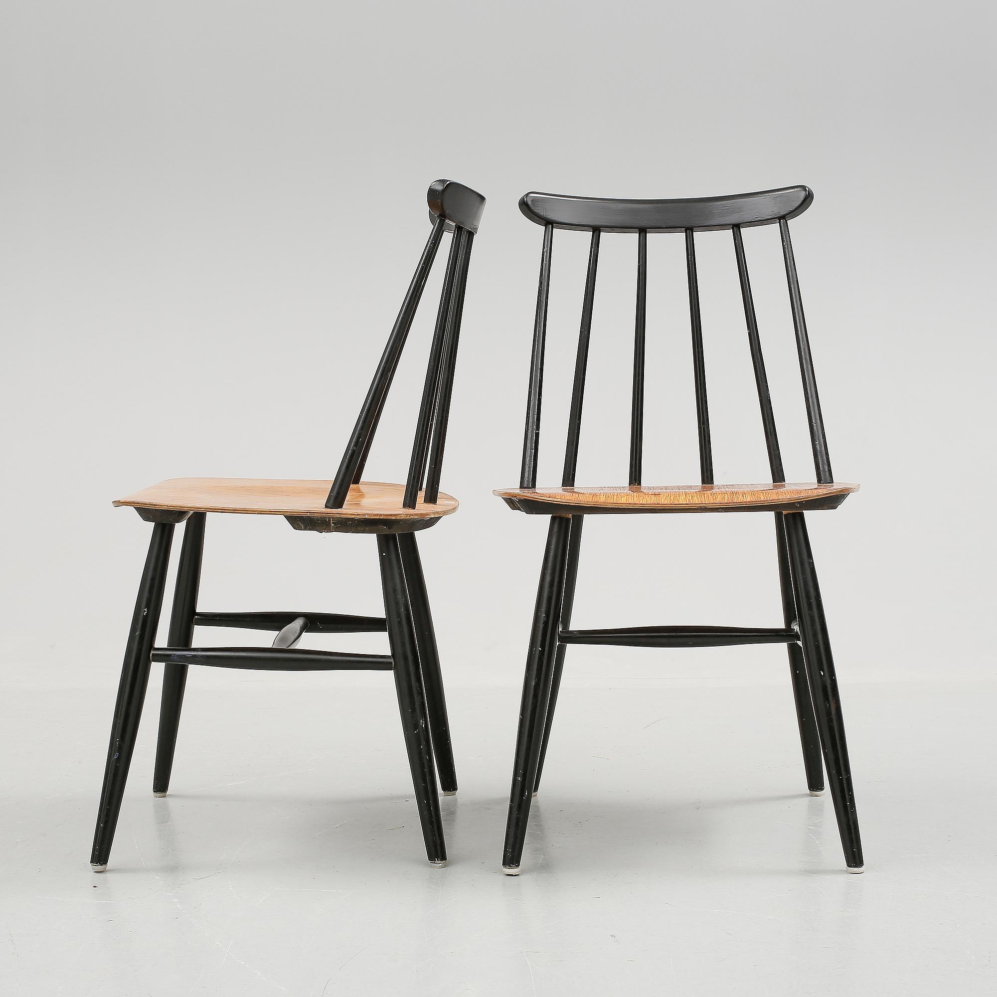 STOLAR, 2 st. "Fanett", Ilmari Tapiovaara Edsbyverken, 1960-tal.