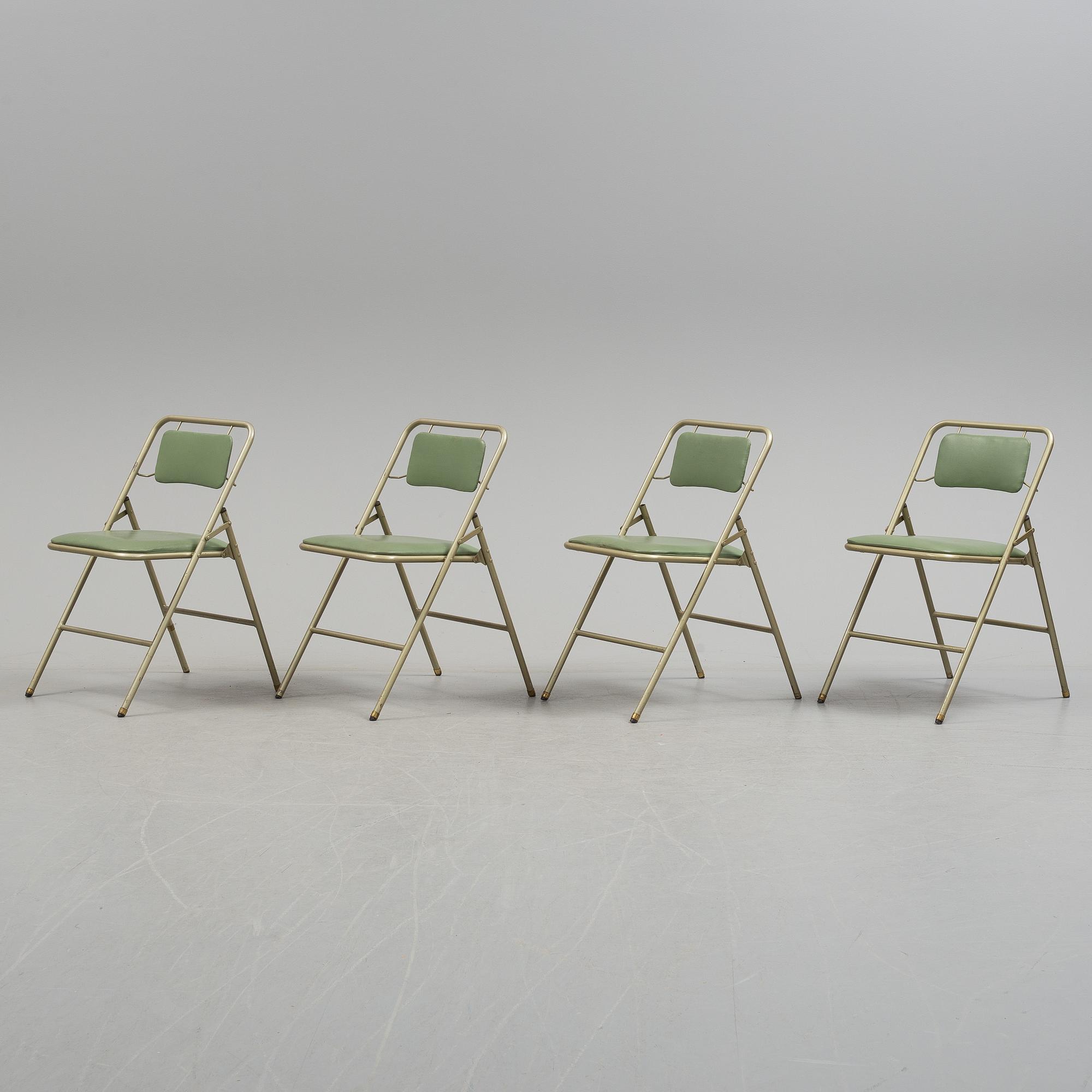 A table and four chairs by Dipetrol, second half of the 20th century.